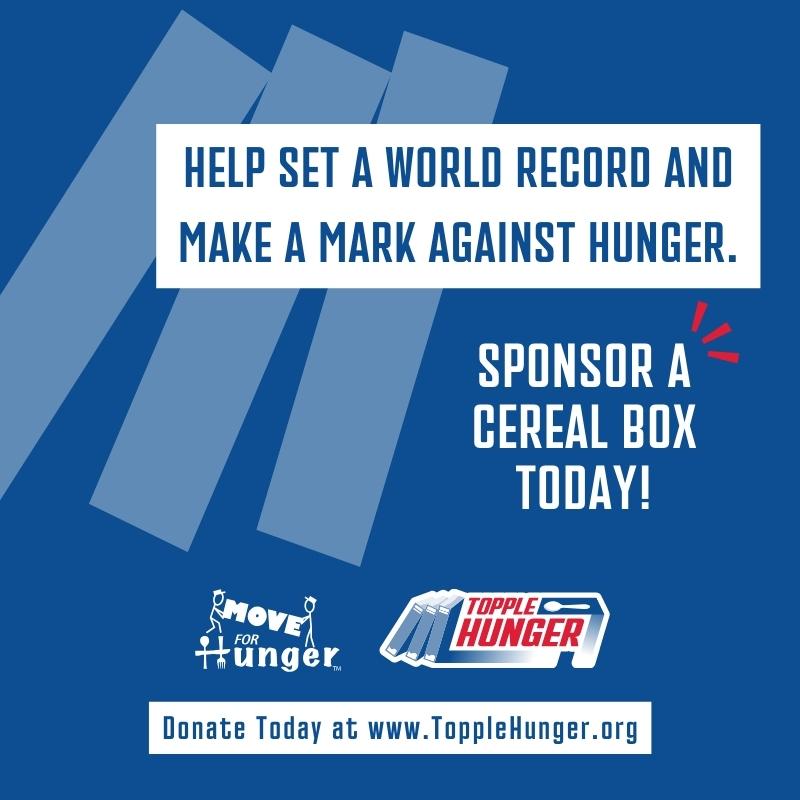 Topple Hunger and Move For Hunger campaign social post 6