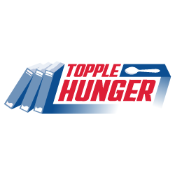Topple Hunger sticker